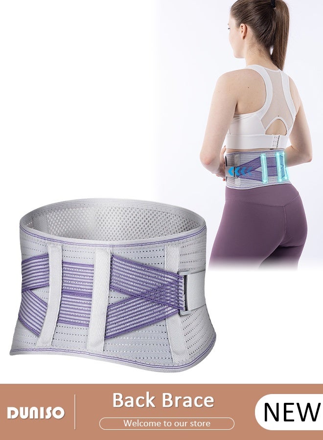 DUNISO Waist Support Belt, Back Pain Protection Belt,Lightweight Waist Support Device, Balance Posture Support Device Suitable for Both Men and Women, Waist Support Decompression Belt, Waist Support Protective Gear, Waist Support Device, Protective Equipment, Adjustable Posture Corrector, Waist-Protective Running and Weight Lifting Belt, Breathable - Image 1