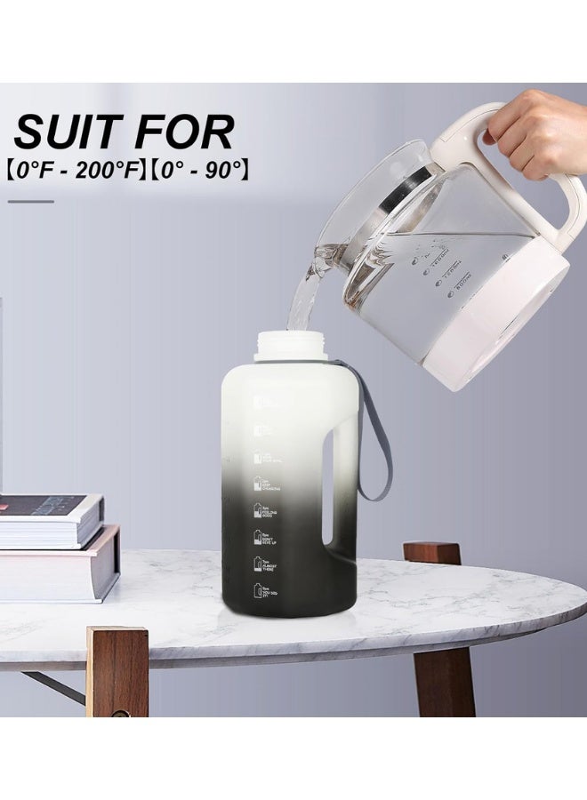 Chase Up Half Gallon Water Bottle with Time Marker Bpa Free Reusable 2.2l Water Jug for Adults Man Women - Image 4