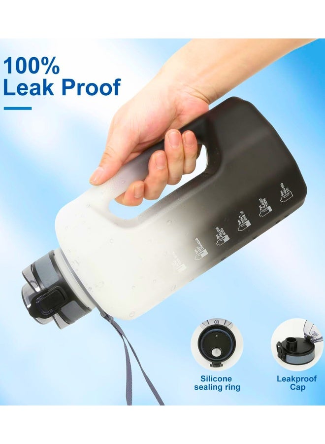 Chase Up Half Gallon Water Bottle with Time Marker Bpa Free Reusable 2.2l Water Jug for Adults Man Women - Image 3