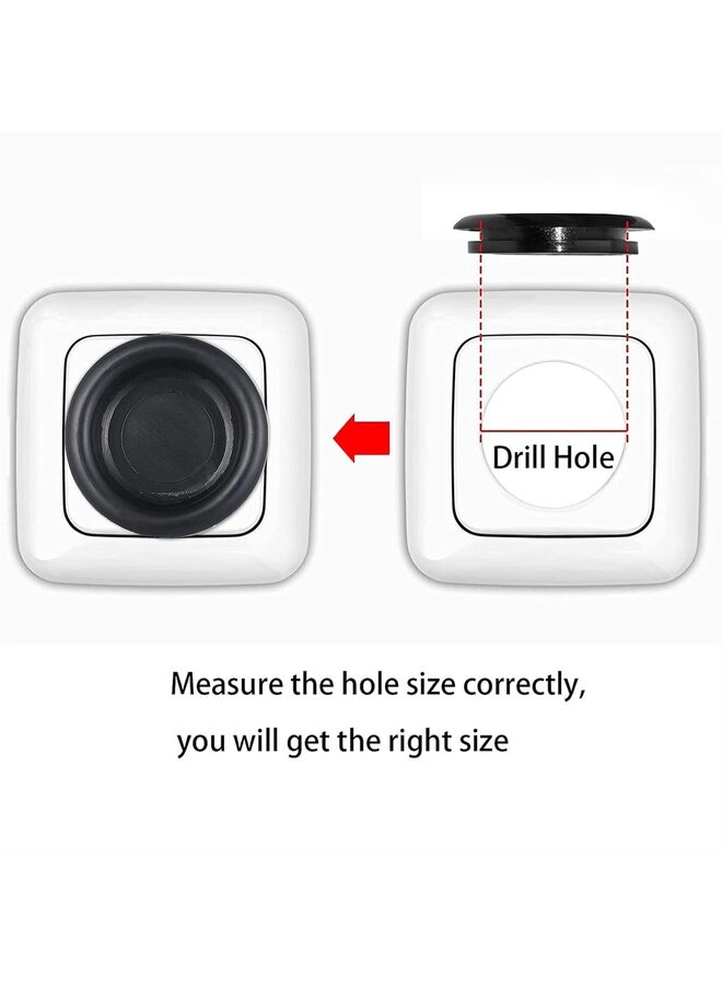 200 Pcs Rubber Grommet Assortment, Firewall Solid Closed Hole Plug Single Sided Round Top Hat Grommet Eyelet Ring Gasket Wiring Gasket for Wire Electrical Appliance Plumbing, 7 Sizes - Image 4