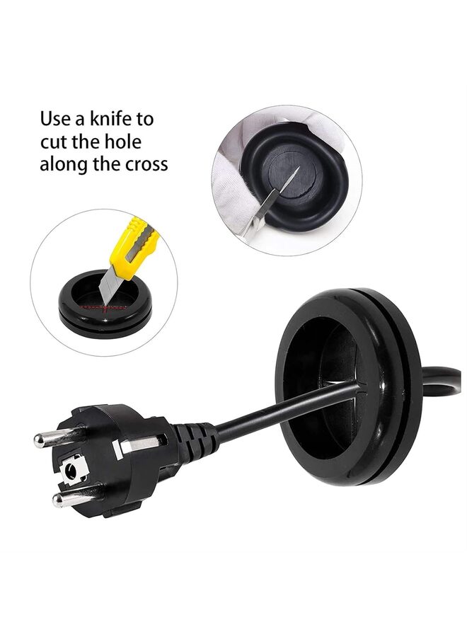 200 Pcs Rubber Grommet Assortment, Firewall Solid Closed Hole Plug Single Sided Round Top Hat Grommet Eyelet Ring Gasket Wiring Gasket for Wire Electrical Appliance Plumbing, 7 Sizes - Image 5