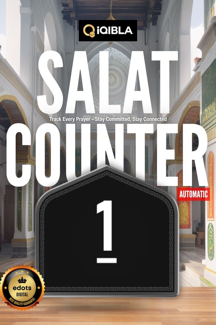 iQIBLA Smart Prayer Counter with Azan, Qibla Direction, Radar & Infrared Tracking, Long Battery – Portable Digital Tasbeeh for Accurate Prayer Focus - Image 1
