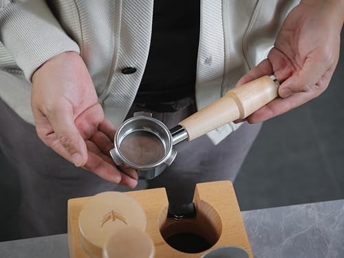 KNODOS Bottomless Portafilter 54mm Breville Compatible Maple Handle & Naked 18-21 Gram Filter Basket, Fits Barista Express, Pro, Touch, Bambino, Infuser, Duo Temp Pro - Image 2