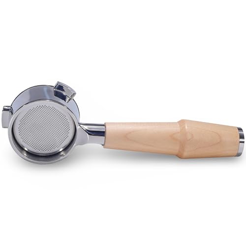 KNODOS Bottomless Portafilter 54mm Breville Compatible Maple Handle & Naked 18-21 Gram Filter Basket, Fits Barista Express, Pro, Touch, Bambino, Infuser, Duo Temp Pro - Image 1