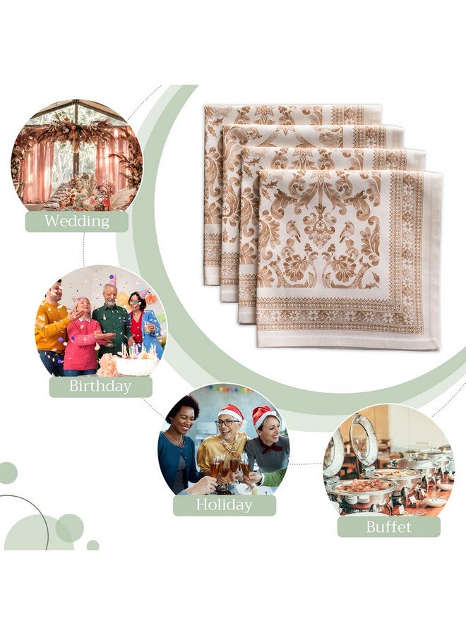 ميزون دي هيرمين مناديل Maison d'Hermine القماشية، مصنوعة من القطن بنسبة 100%، مجموعة من 4 مناديل عشاء قابلة للغسل، مناسبة للمطبخ، والحفلات، وحفلات الزفاف، والمطاعم - هدايا لعيد الأم (Allure، 20 بوصة × 20 بوصة) - Image 4