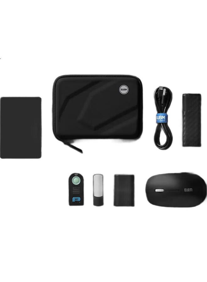 Bubm Portable Hard Drive Case, 2.5-Inch Universal Data Cable Storage Box, Usb Drive And Phone Charger Protective Cover, Digital Accessory Shockproof Case, Bm010D1011-A, Black - Image 3