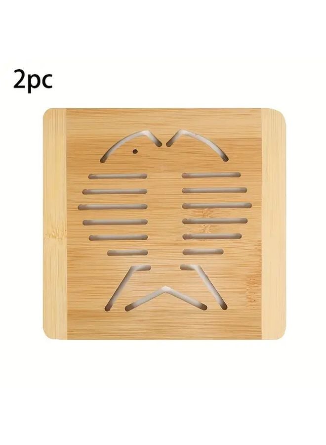 Heat Resistant Hollow Placemats Insulation Mat 2pcs For Hot Dishes Surface Protectors - Image 1