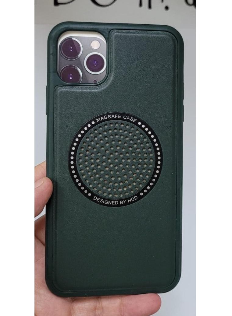 HDD iPhone 11 Pro Max Case with Magsafe Wireless Charging Compatible Slim Protective Cover Green - Image 1