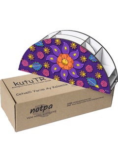 KutuTR Wooden Vip Flover Series Rainbow Ruler Desktop Pen Holder Organizer with Mounted Box  - Image 5