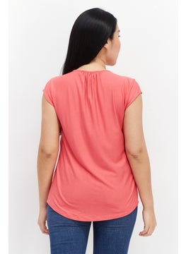 Women Tie Neck Cap Sleeves Plain Top, Pink - pzsku/Z85176B96CEEB806DD6D5Z/45/_/1739801697/583b72d7-3252-4b1c-9d04-c023e3e2d6cc