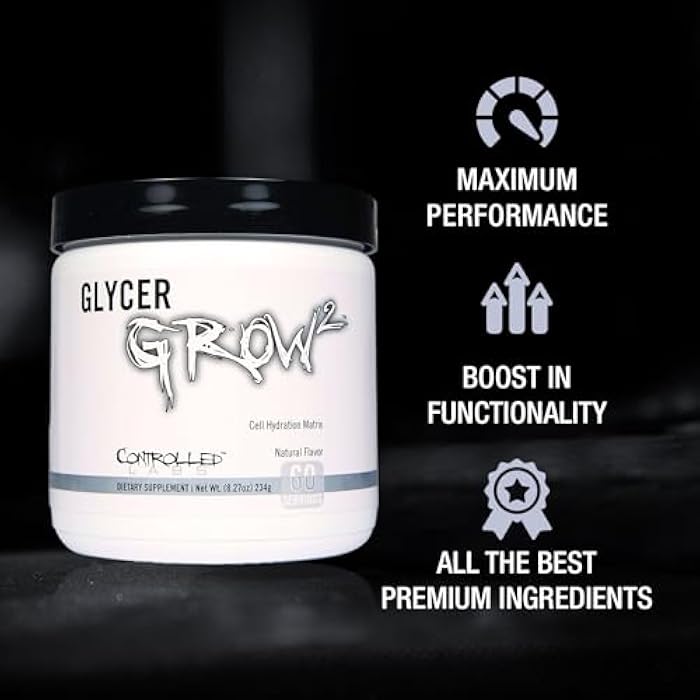 CONTROLLED LABS GlycerGrow 2, Increase Cell Volume and Vascularity, Helps Improve Endurance, Growth, and Recovery, Helps Maintain Workout Intensity, 60 Servings, Unflavored - Image 2