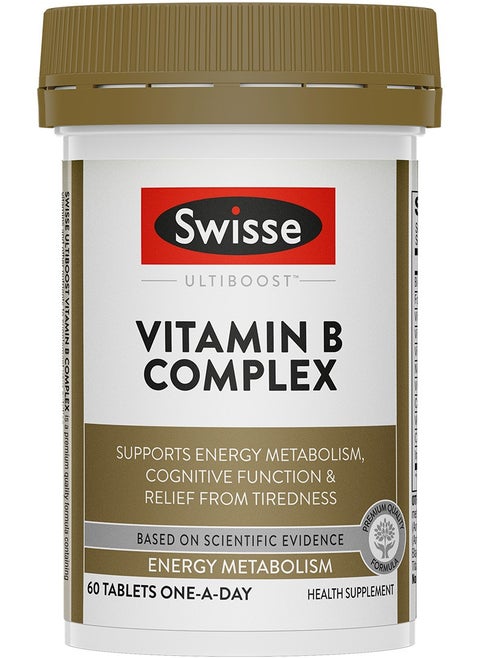 Vitamin B Complex Supports Energy Metabolism, Cognitive Function And Relief From Tiredness,Energy Metabolism, One a Day - 60 Tablets