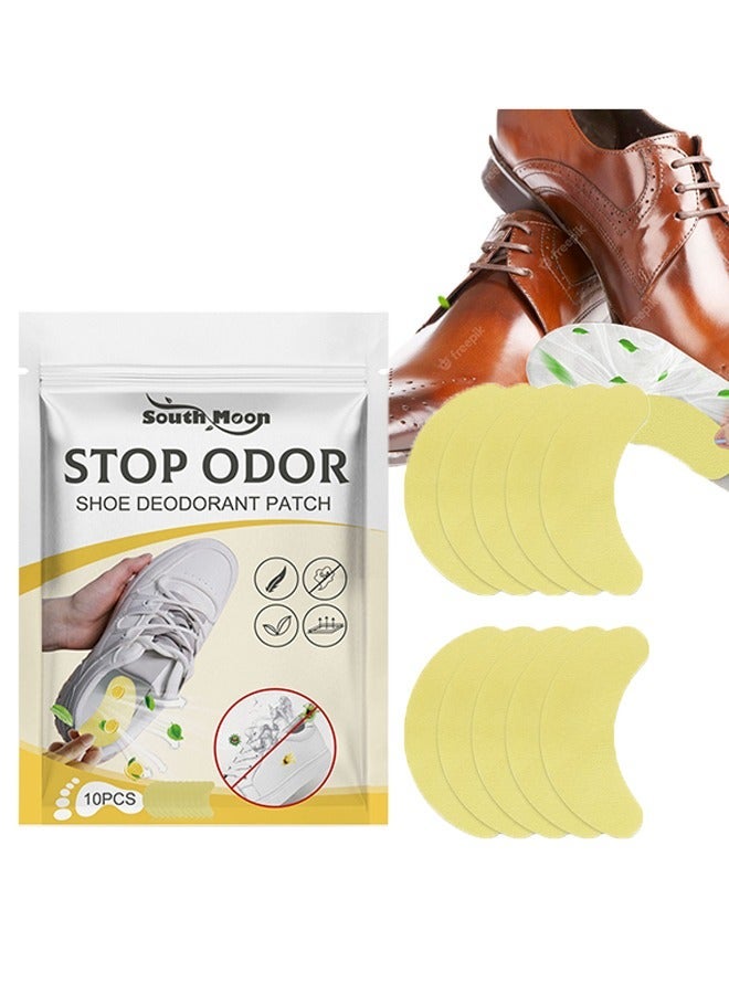 SOUTH MOON 10 PCS Stop Odor,Shoe Deodorant Patch, Athlete's Foot Soothing Insolestickers, Antiperspirant Foot Care Stickers, Fresh and deodorizing insoles，Suitable for People with Foot Odor and Sweaty Feet - Image 1