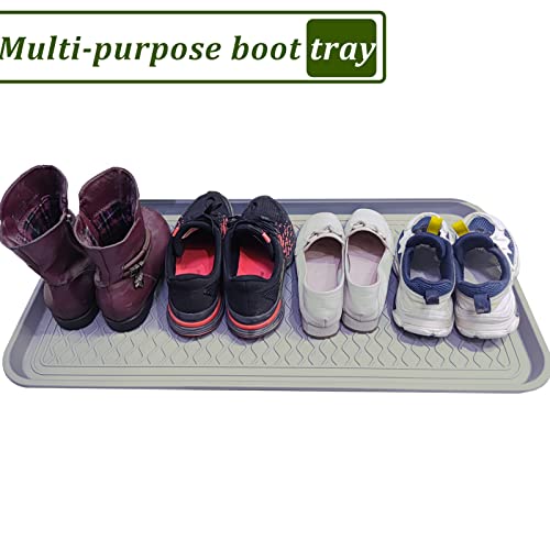 FDGARDEN Large Multifunctional Boot Tray 2 Pack Boot Mat Washable Indoor or Outdoor Tray Mat Doormats for Shoes Boots Plants Pots Paint Tins Pet Bowls Car Storage, 30 x 15 x 1.2 Inches - Image 2