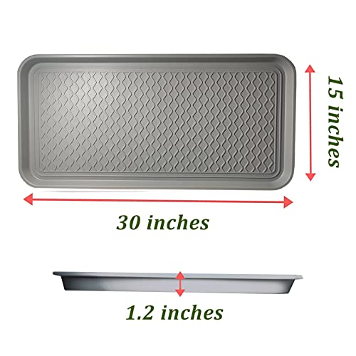 FDGARDEN Large Multifunctional Boot Tray 2 Pack Boot Mat Washable Indoor or Outdoor Tray Mat Doormats for Shoes Boots Plants Pots Paint Tins Pet Bowls Car Storage, 30 x 15 x 1.2 Inches - Image 5