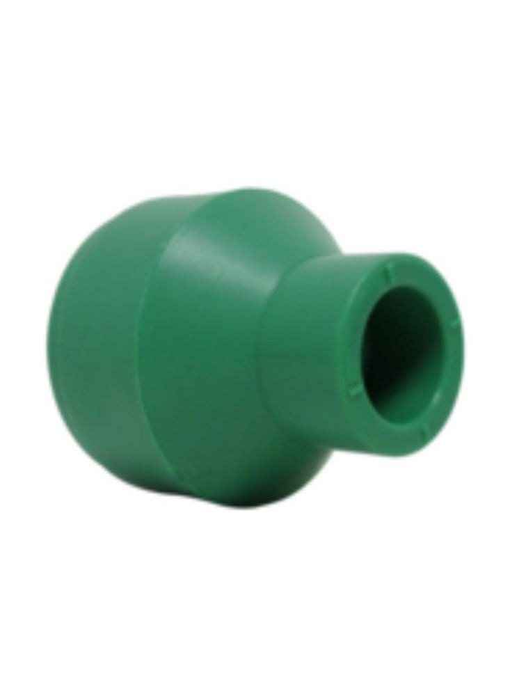 KNP Reducer Socket PPR Pipe Fitting (110MM X 75MM) is designed to connect PPR pipes of different diameters, transitioning from a larger 110MM pipe to a smaller 75MM pipe.