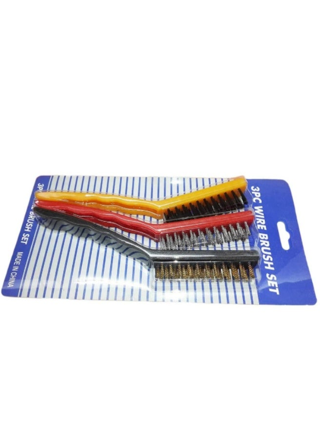 Wire Brush Set for Drill - Size Big - Set of 3 - Assorted Shaped and colors