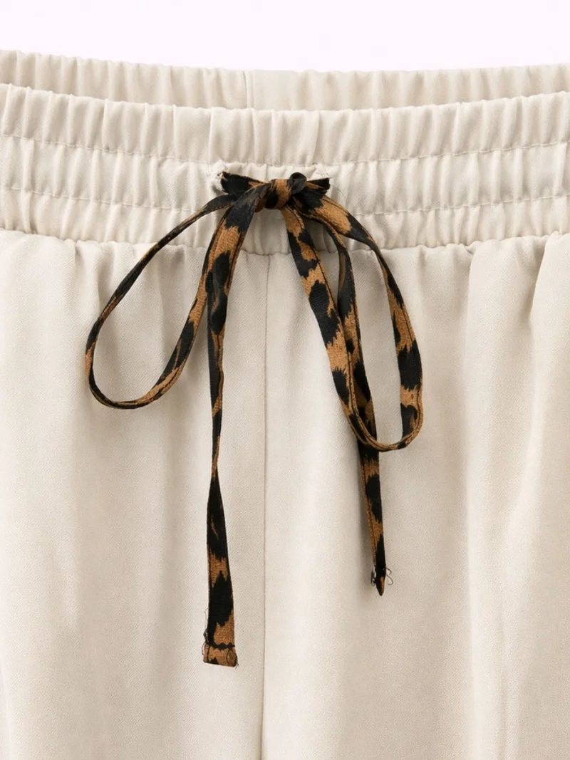 ميكسراي MIXRAY Elastic Waist Cigarette Leg Pants