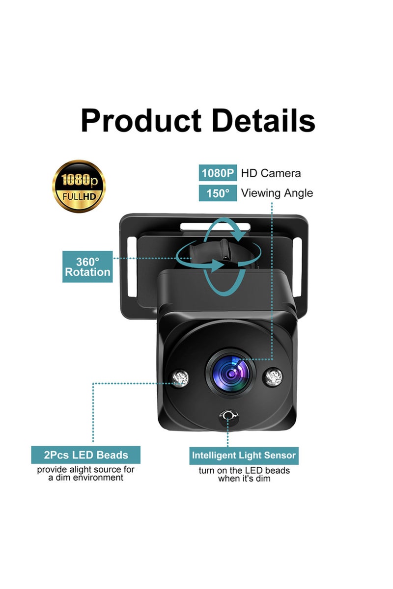 erorex Car Baby Camera Dual Channel 6.8inch 1080P Display with 2 IR Night Camera and 150° Wide View Ang... - Image 4
