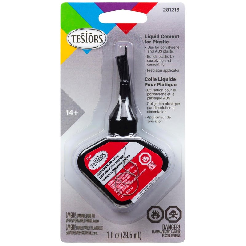 Testors 281216 Liquid Cement for Plastic, 1 Fl Oz - Image 1