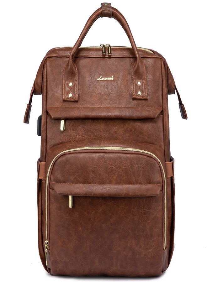 LOVEVOOK Laptop Backpack for Women,Backpack for Women Fashion…, Red Brown, 15.6 Inch, Travel Backpacks - Image 1