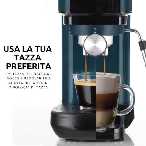 Ariete 1399 Espresso Coffee Machine by Delonghi| Espresso, Cappuccino, Latte & More Recipe Options| Coffee Maker Machine for Home | 15 Bar Pressure, 1300 W| Espresso machines| 2-Years warranty (Green) - Image 4