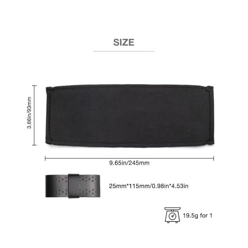 Voarmaks HDJ Headband Cushion Replacement Cover - Compatible with Pioneer HDJ-X5 X5BT X7 X7BT X7S X10 HDJ1000 HDJ1500 HDJ2000 DJ Headphone - Headband Tape Protection (Black) - Image 4