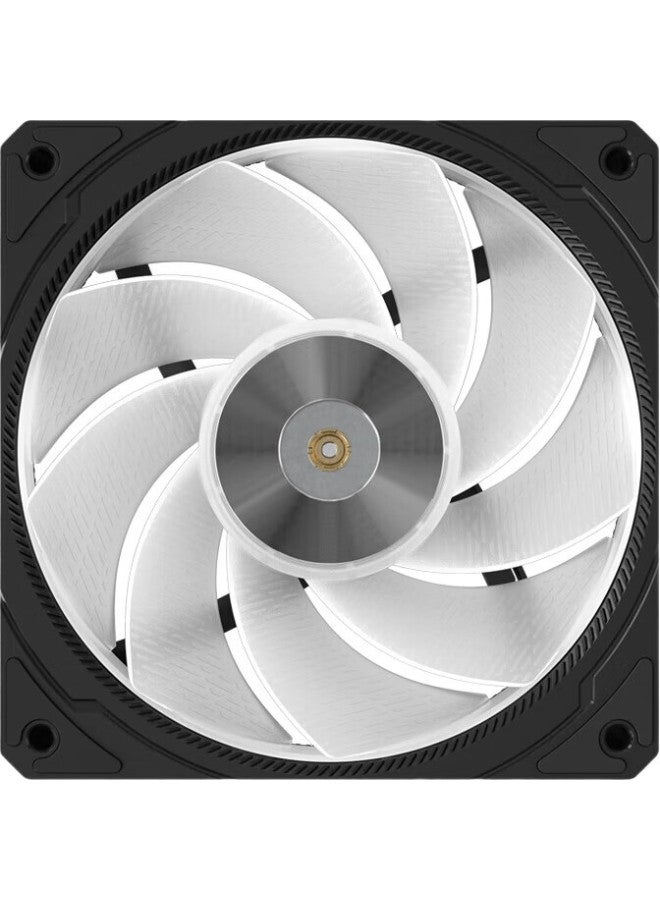 SilverStone مروحة سيلفرستون 120 مم Q120 هامبرغر، مروحة شفرة عكسية سوداء (هيكل مزدوج الطبقات، مخرج هواء، PWM، ARGB، إطار شفرة موسع) - Image 1