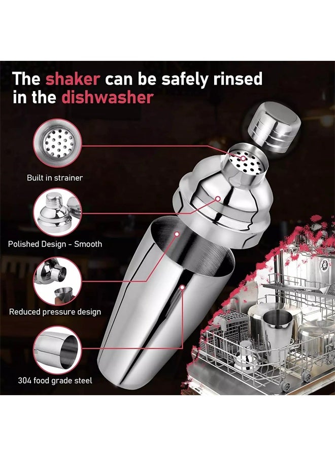هومستر الفولاذ المقاوم للصدأ كوكتيل شاكر 24 أوقية مع المدمجة في المصفية، المهنية مارتيني شاكر، مارغريتا مشروب خلاط، بوسطن شاكر، أدوات البار للمنزل، البار والأطراف - Image 5