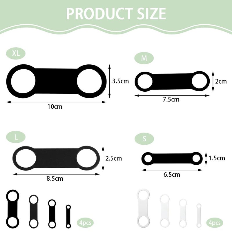 TRKETK 8 Pieces of Silicone Dog Tags Anti-Noise Elastic Band Silicone Customized Pet Accessories for Dog and Cat Collars - Image 2