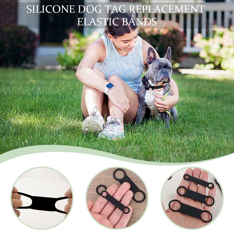 TRKETK 8 Pieces of Silicone Dog Tags Anti-Noise Elastic Band Silicone Customized Pet Accessories for Dog and Cat Collars - Image 4