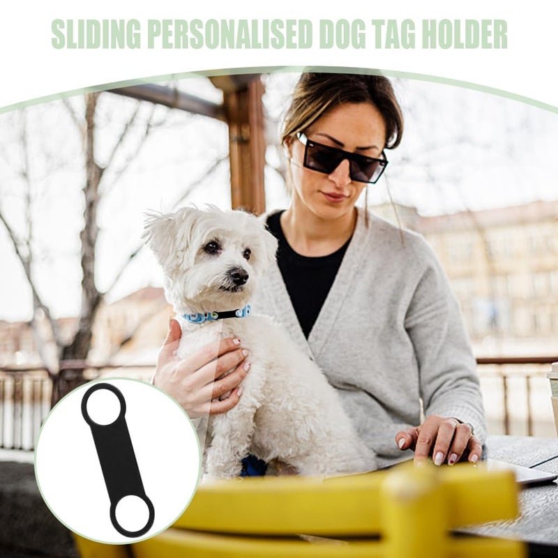 TRKETK 8 Pieces of Silicone Dog Tags Anti-Noise Elastic Band Silicone Customized Pet Accessories for Dog and Cat Collars - Image 5