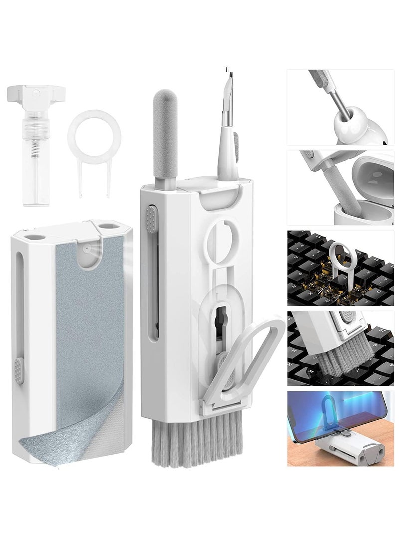 8-in-1 Electronic Cleaning Kit Keyboard Cleaning Kit, Keyboard Cleaning Kit, Portable Multifunctional Cleaning Tool for Pc Monitor/Phone/Laptop/Computer/Bluetooth iPhone (White) - Image 1