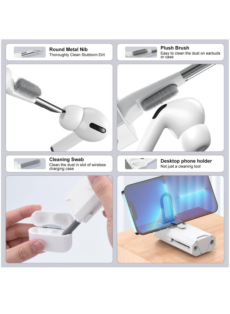 8-in-1 Electronic Cleaning Kit Keyboard Cleaning Kit, Keyboard Cleaning Kit, Portable Multifunctional Cleaning Tool for Pc Monitor/Phone/Laptop/Computer/Bluetooth iPhone (White) - Image 3