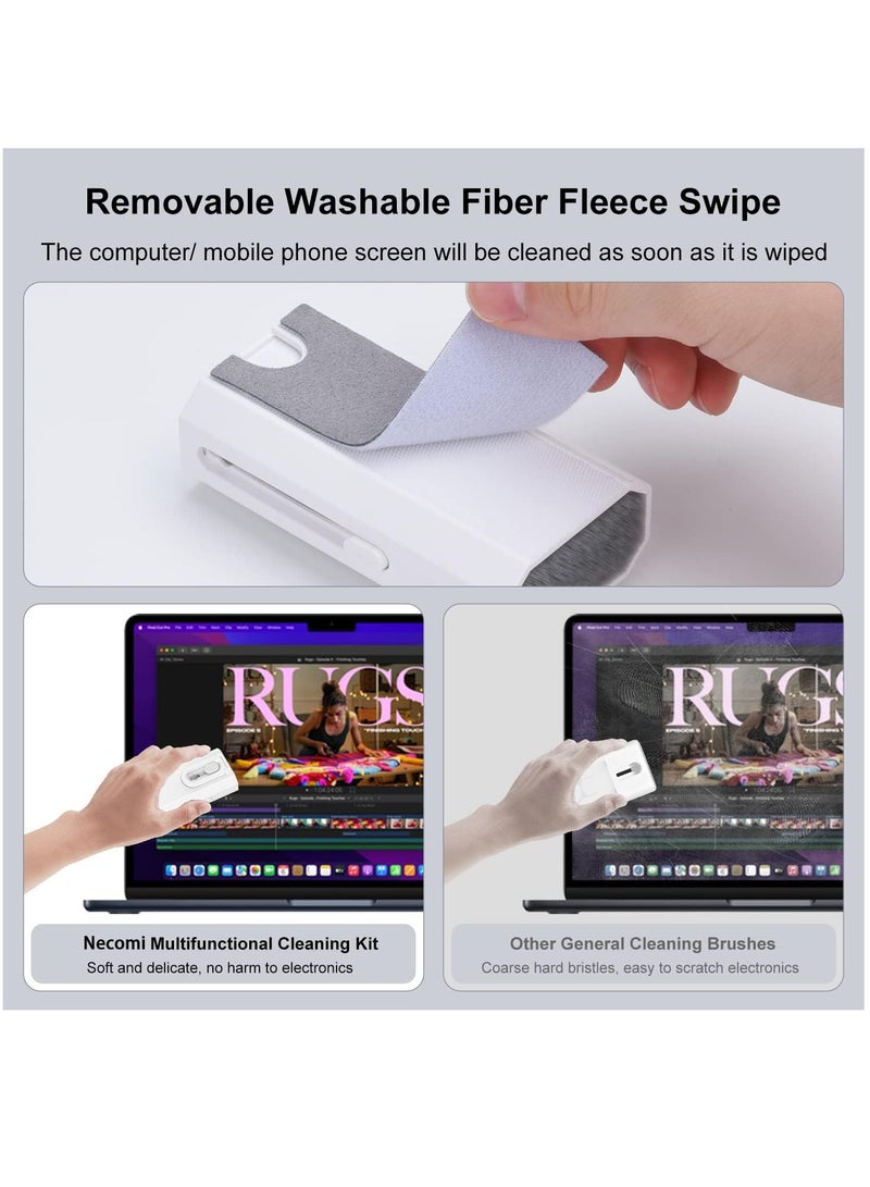 8-in-1 Electronic Cleaning Kit Keyboard Cleaning Kit, Keyboard Cleaning Kit, Portable Multifunctional Cleaning Tool for Pc Monitor/Phone/Laptop/Computer/Bluetooth iPhone (White) - Image 5