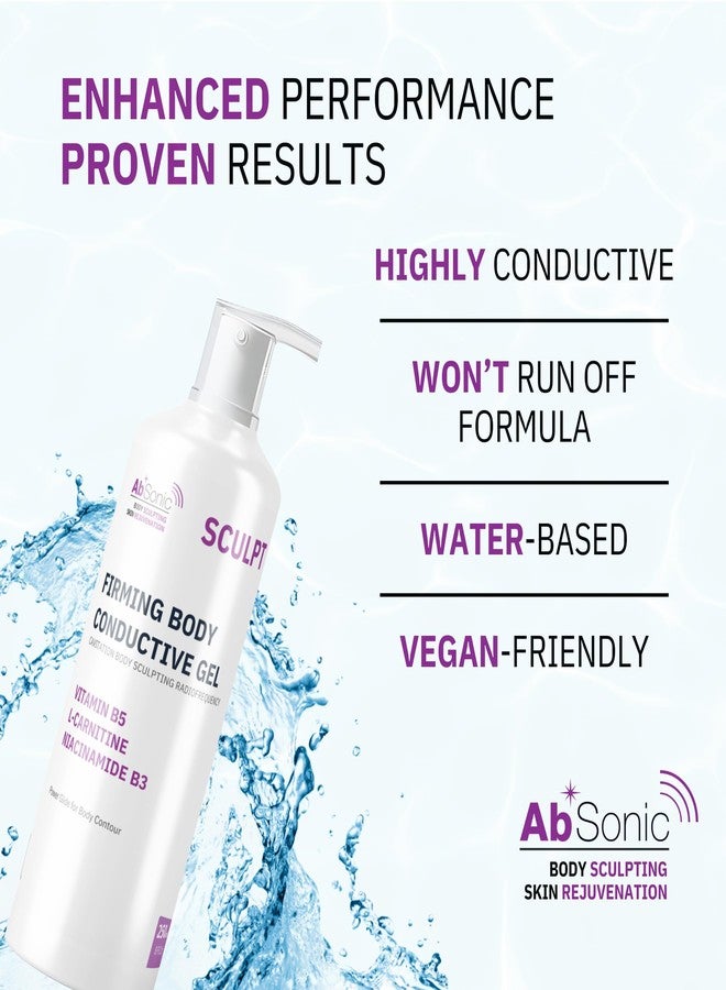 Absonic Sculpt Firming Cavitation Conductive Gel - Toning Gel Enriched with L-Carnitine & Vitamin B5 for Body Cavitation, Sculpting & Tightening Devices - 8.5oz Bottle - Made in USA - Image 4