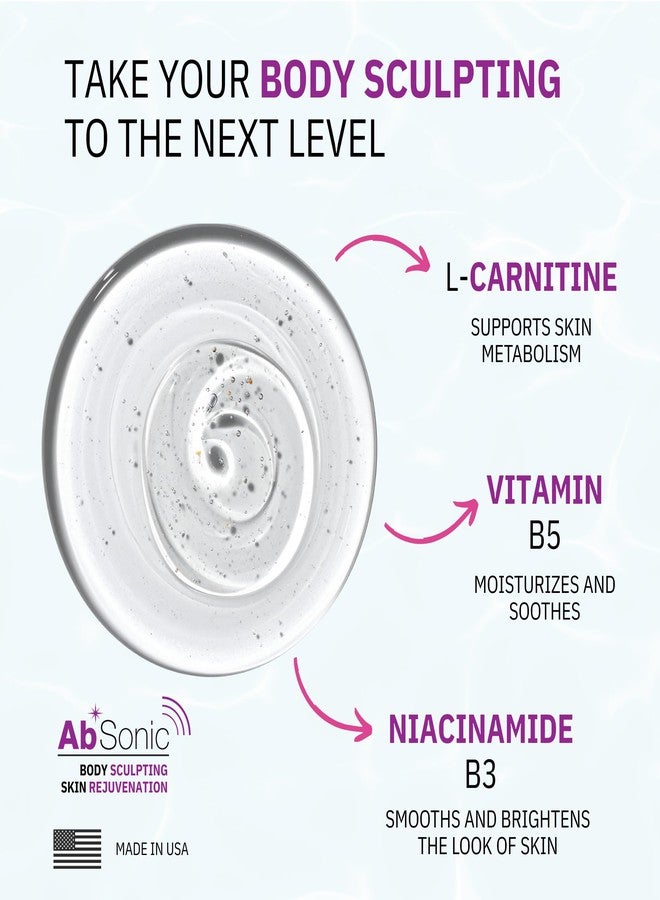 Absonic Sculpt Firming Cavitation Conductive Gel - Toning Gel Enriched with L-Carnitine & Vitamin B5 for Body Cavitation, Sculpting & Tightening Devices - 8.5oz Bottle - Made in USA - Image 2