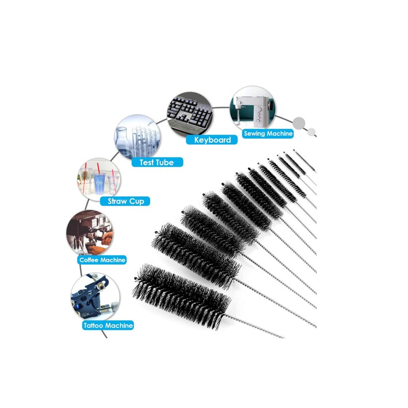SOLARAE Kettle Spout Brush Teapot Nozzle Brush Set Bottle Tube Brush Pipe Cleaner Glasses Straw Coffee Machine Cleaning Brushes - 12 Pcs - Image 4