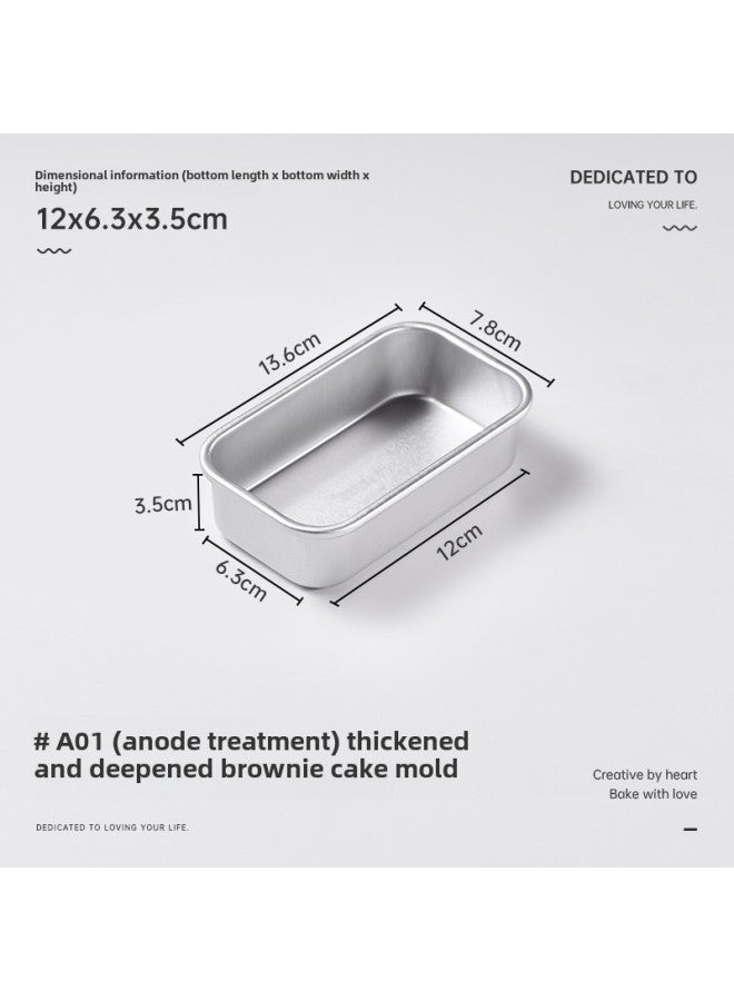 Baking Toast Bread Mold Brownie Cake Small Toast Box Homemade Luncheon Meat Steamed Oven With Songhua Chicken Leg-Colour:Brownie Anode Mold A01 (about 248ml) - Image 1