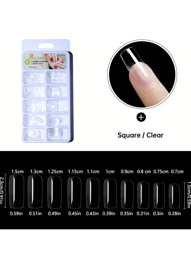 100 Pieces False Nails Without Glue