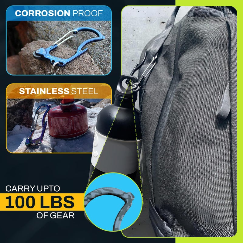 OUTDOOR ELEMENT أداة متعددة الاستخدامات 6 في 1 من OUTDOOR ELEMENT FirebinerÂ® مع مشعل EverSparkâ„¢، وشفرة متعددة الاستخدامات، وفتاحة زجاجات، ومفك براغي - هدية فريدة لمغامرات الهواء الطلق - رمادي تمويهي - Image 4