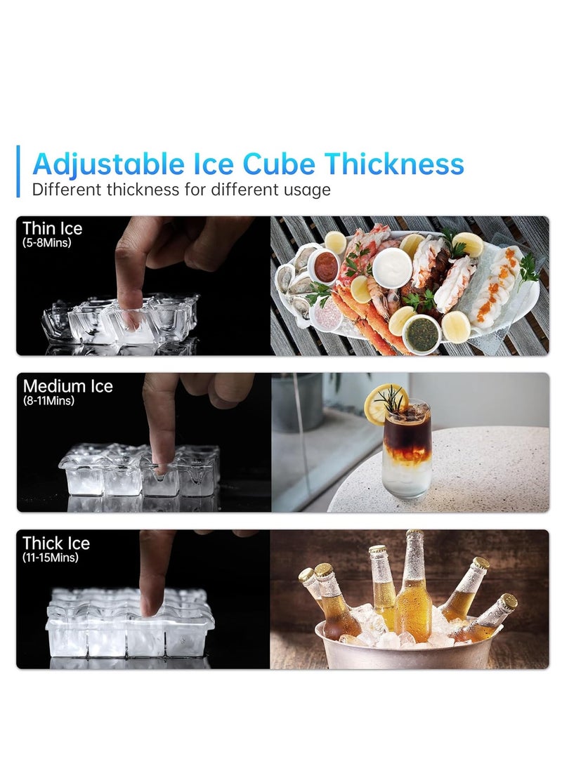Cool Baby COOLBABY Commercial Ice Maker 280KG/24H, 192 ice-tray, Stainless Steel Industrial Modular Full Dice Ice Cube Machine Professional Refrigeration Equipment - Image 5