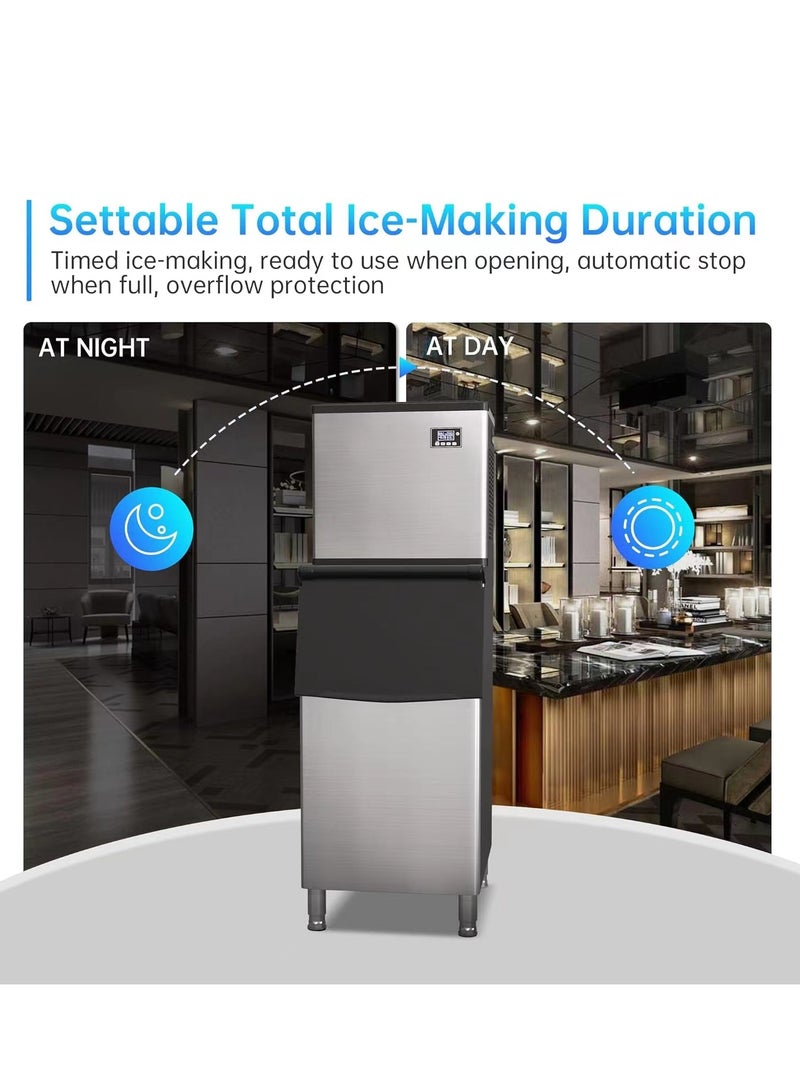 Cool Baby COOLBABY Commercial Ice Maker 280KG/24H, 192 ice-tray, Stainless Steel Industrial Modular Full Dice Ice Cube Machine Professional Refrigeration Equipment - Image 4