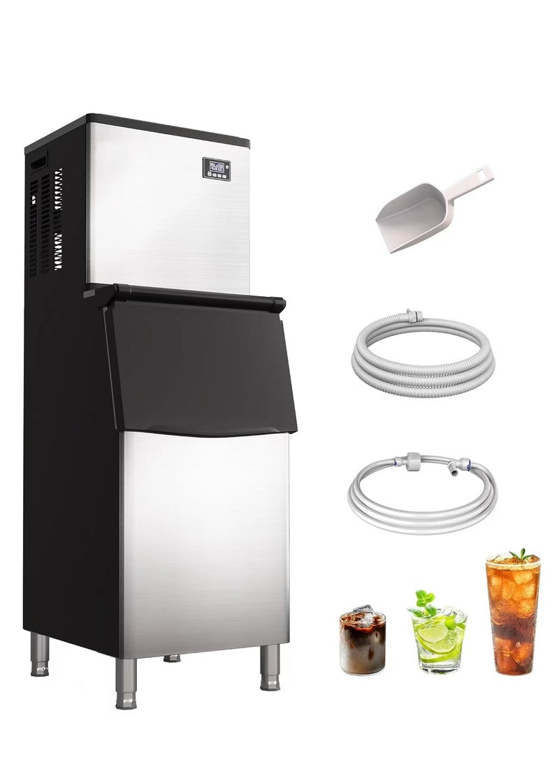 Cool Baby COOLBABY Commercial Ice Maker 280KG/24H, 192 ice-tray, Stainless Steel Industrial Modular Full Dice Ice Cube Machine Professional Refrigeration Equipment - Image 1