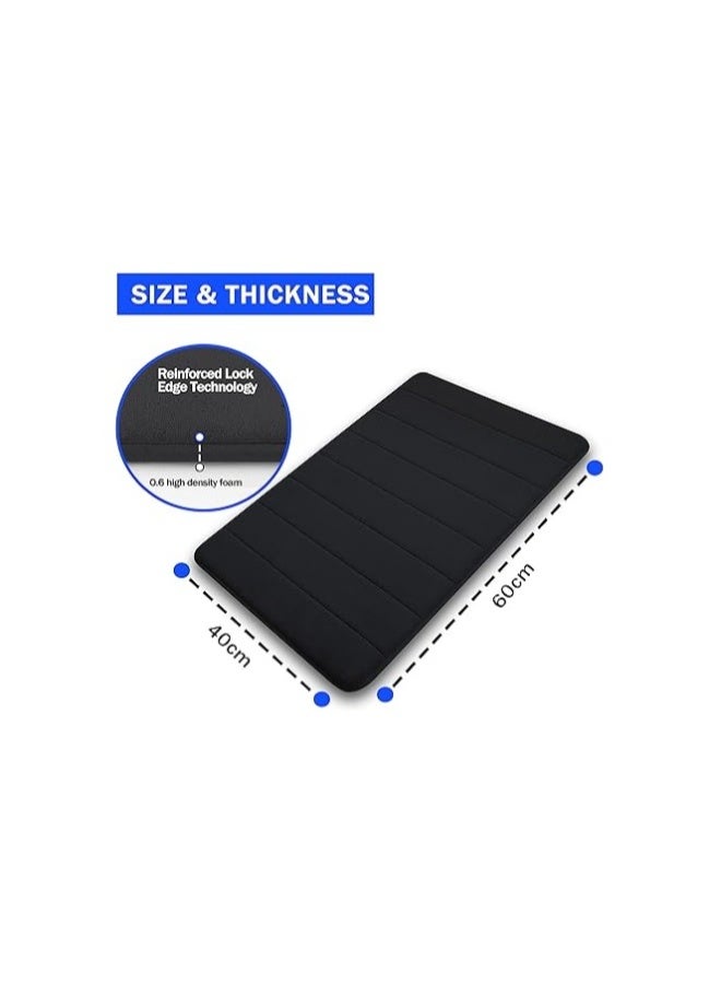 Memory Foam Bath Mat, (2 Pack) Non-Slip Back, 40x60 cm Fleece Softness, Highly Absorbent, Bathroom Carpet, Super Soft Microfiber Bath Rug, Rectangle, Easy to clean Mat - Image 2