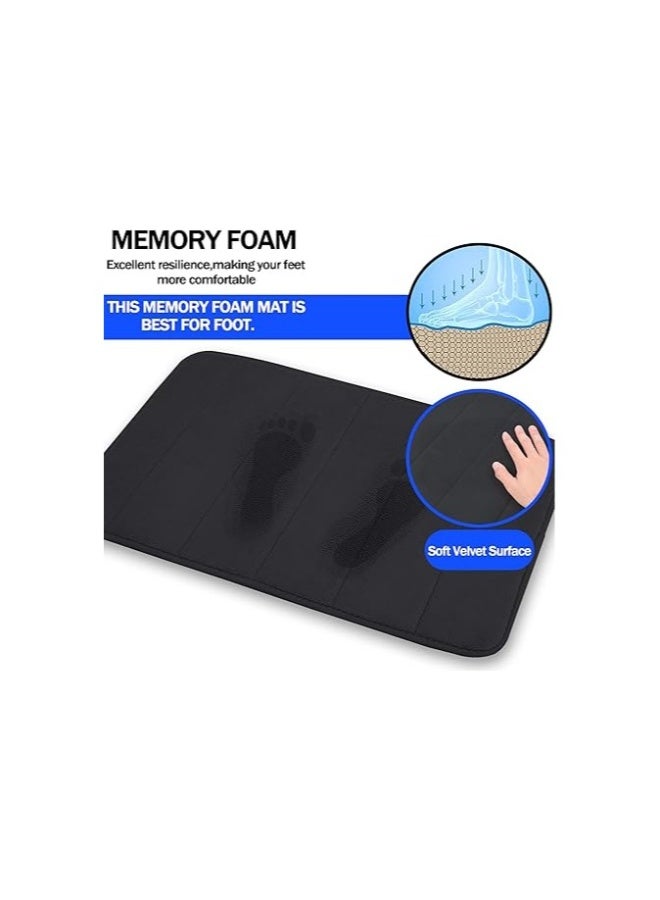 Memory Foam Bath Mat, (2 Pack) Non-Slip Back, 40x60 cm Fleece Softness, Highly Absorbent, Bathroom Carpet, Super Soft Microfiber Bath Rug, Rectangle, Easy to clean Mat - Image 4