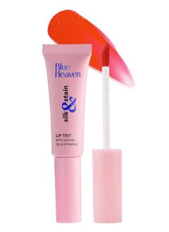 Blue Heaven Silk & Stain Lip Tint, With Jojoba Oil & Vitamin E, Long Lasting, Non Sticky, Transfer Proof Formula, Natural Finish, Sunset Orange,8ml  - Image 1