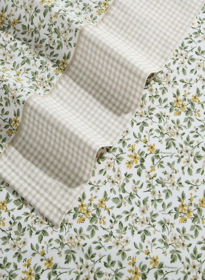 Laura Ashley - Full Sheet Set, Breathable Percale Cotton Bedding with Deep Pockets, Chic Home Decor, Oeko-Tex Certified (Tierney Green, Full) - Image 4