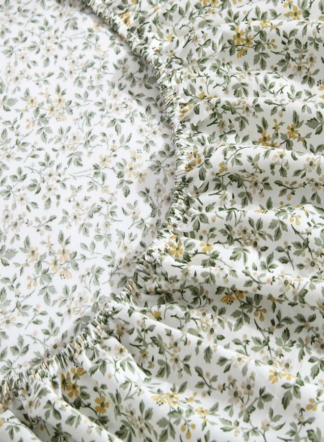 Laura Ashley - Full Sheet Set, Breathable Percale Cotton Bedding with Deep Pockets, Chic Home Decor, Oeko-Tex Certified (Tierney Green, Full) - Image 5