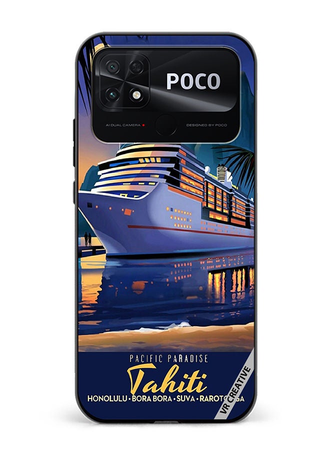 VR CREATIVE Protective Case Cover For Xiaomi Poco C40 Pacific Paradise Design Multicolour - Image 1